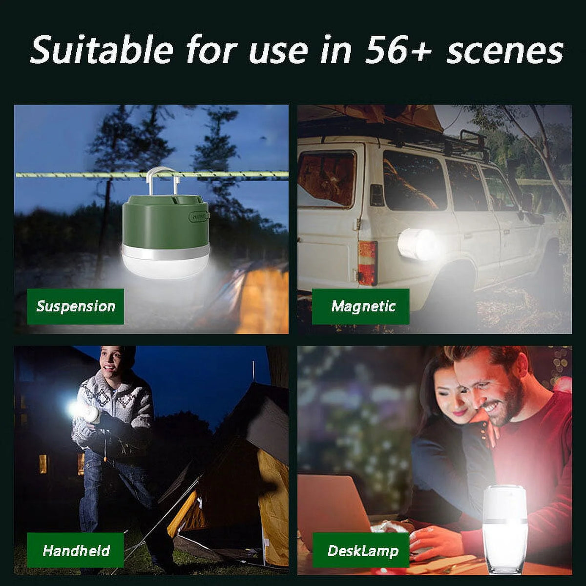 LED Camping Lantern 3000-6500 Lumen Portable Hurricane Lamp USB Rechargeable Z2621