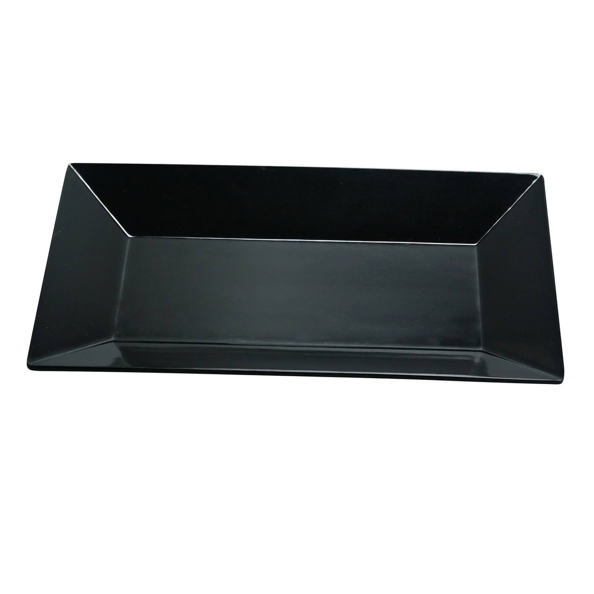 BLACK Rectangular Melamine Buffet Plate, 6 Packs I2970