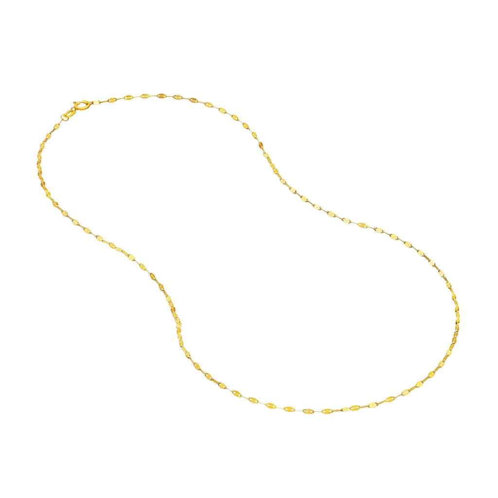 14K Yellow Gold 16" 1.45mm Chain Necklace Z4204