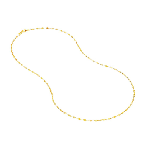 14K Yellow Gold 16" 1.45mm Chain Necklace Z4204