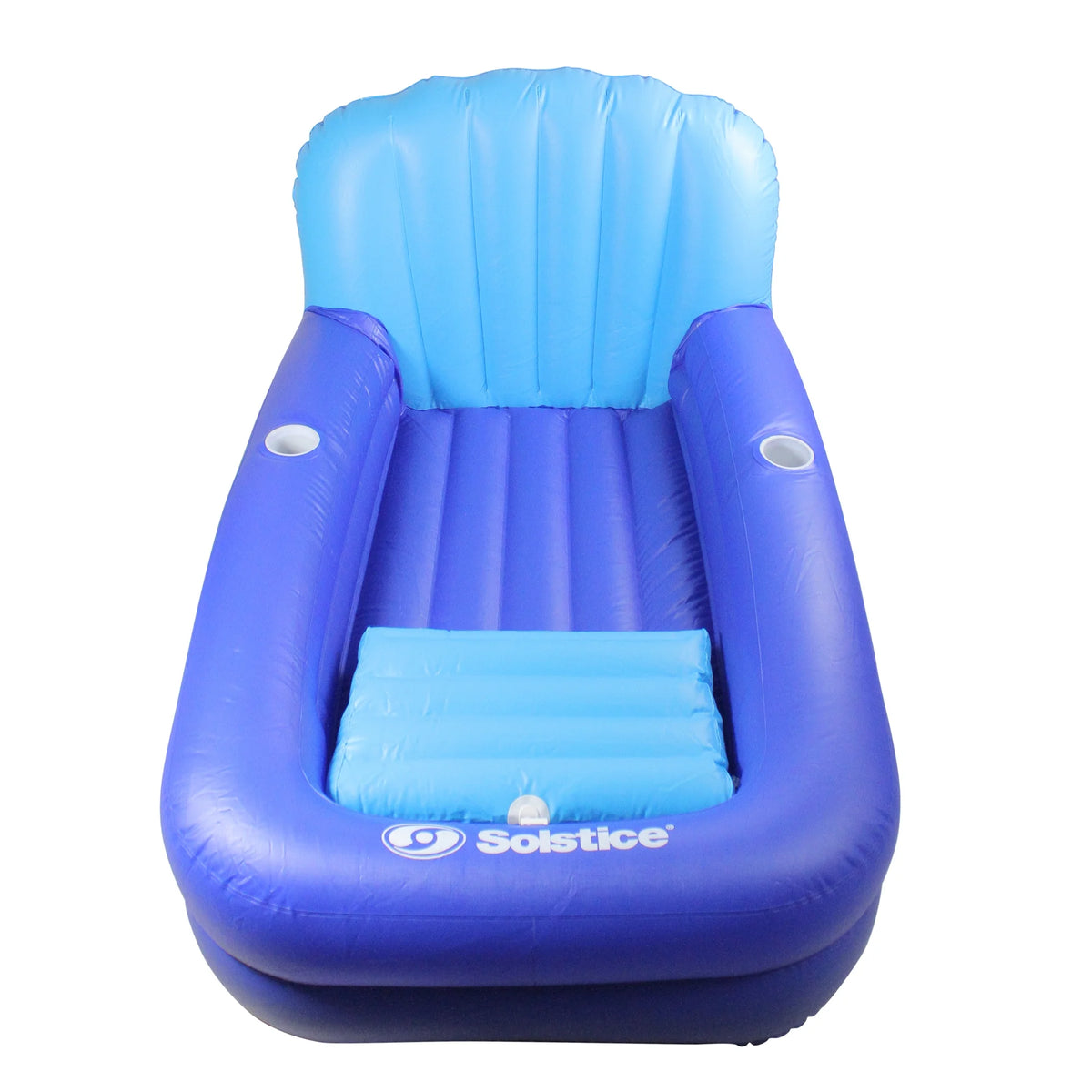 Blue Inflatable Swimming Pool Lounger with Ice Cooler Y61528