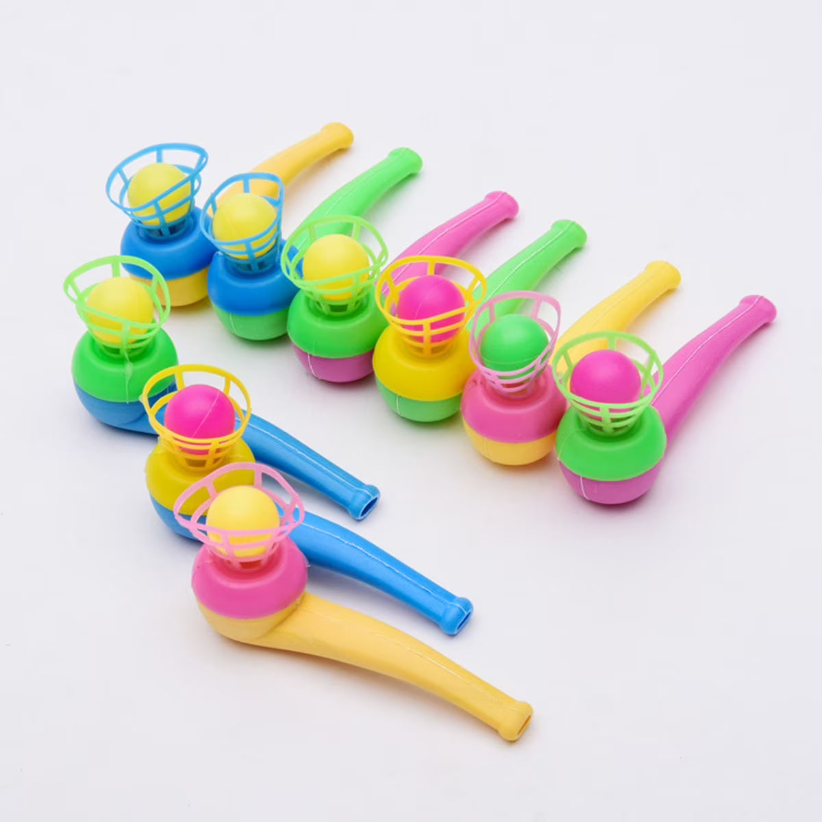 12pcs Plastic Floating Ball Toy Blow Pipe Party Game F62522