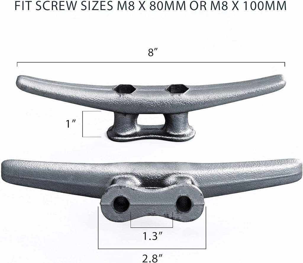 8 Dock Cleats Rough Cast Hot Dipped Galvanized Iron X81744