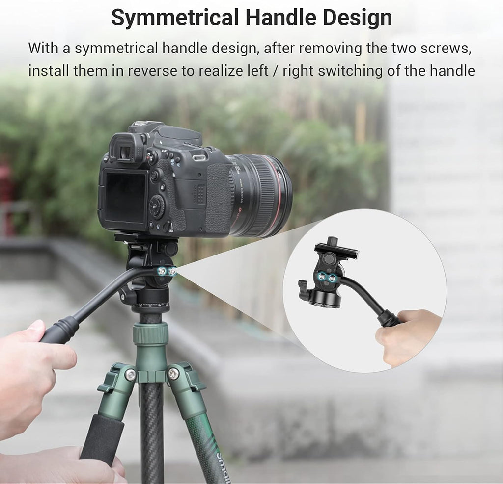 Fluid Head Pan Tilt Head with Quick Release Plate for Compact Video Cameras and DSLR Cameras, Pack of 2 O840236