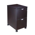 2 Drawer Mobile File Cabinet in Mocha B798086