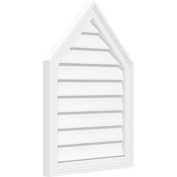 Peaked Top Surface Mount PVC Gable Vent U88986