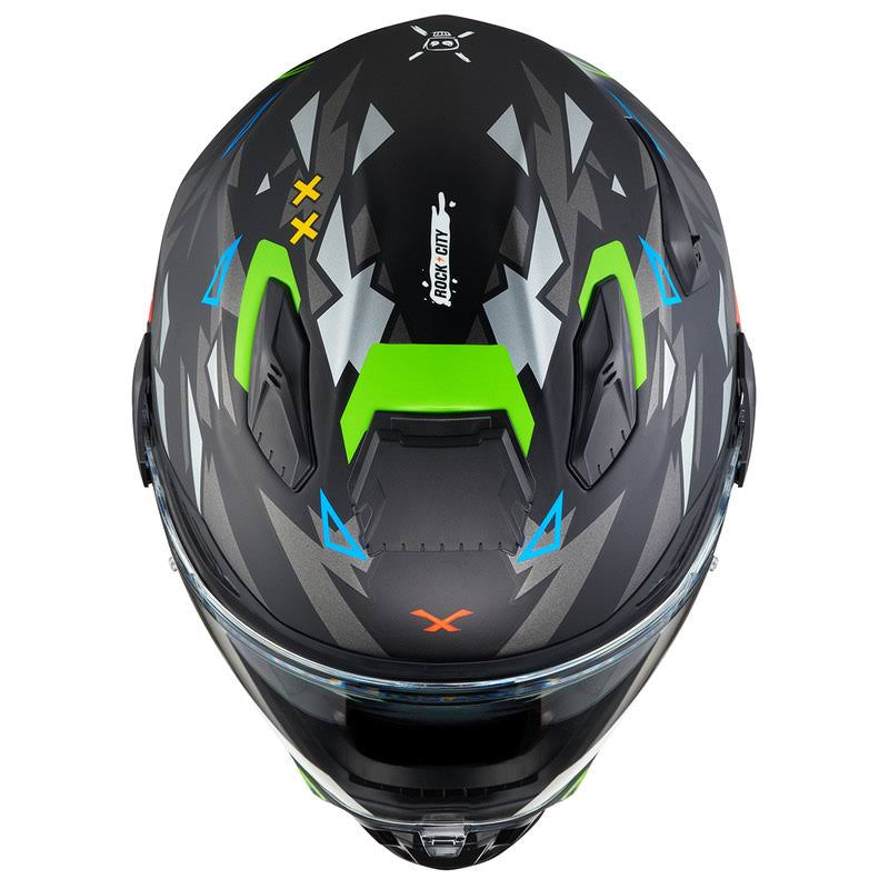 Black Neon Matt Full Face Helmet XL E6185