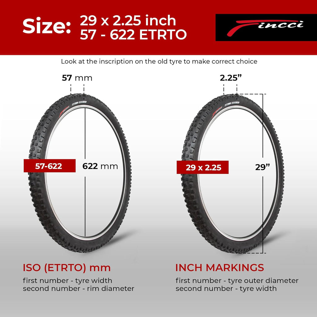 Pair 29 x 2.25 Inch 57-622 Foldable 60 TPI Nylon Protection Tires M246