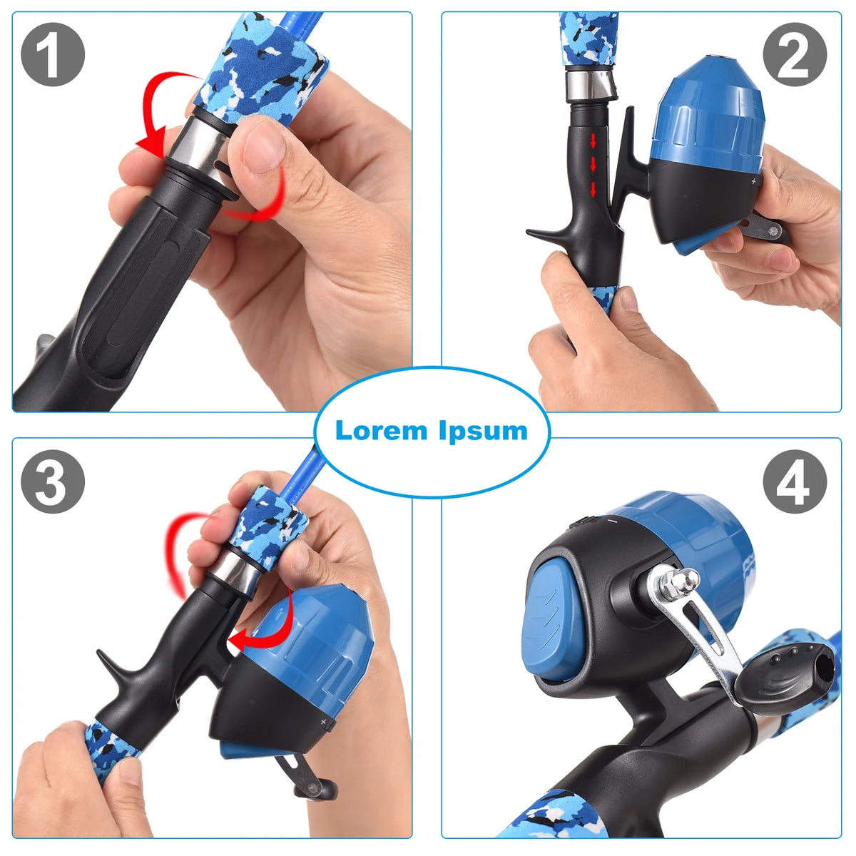 Kids Fishing Rod and Reel Combo 1.2m/1.5m Telescopic Casting Rod with Spincast Reel and Carry Bag B4821