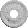 Palmetto Ceiling Medallion, Hand-Painted Green Gold X65022