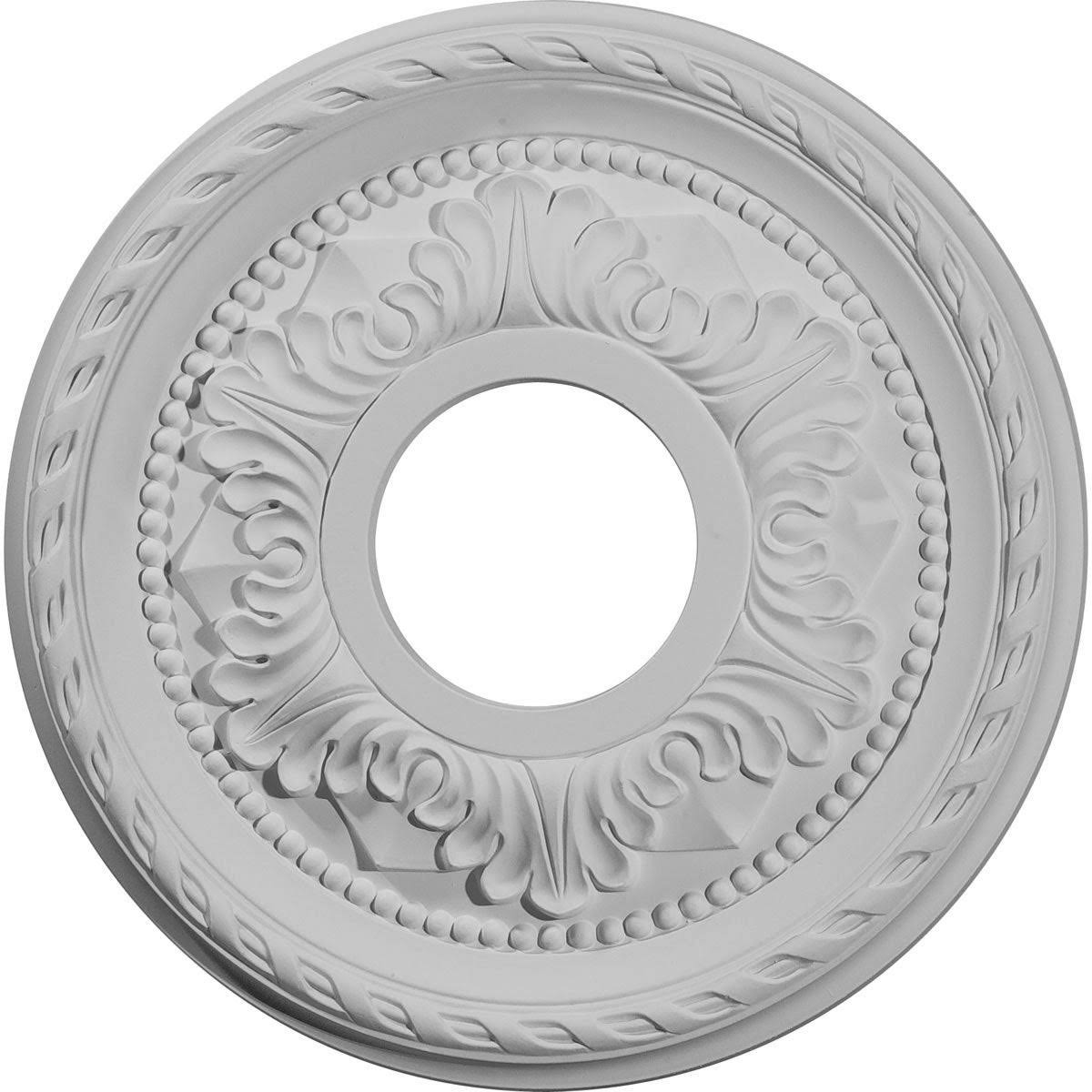 Palmetto Ceiling Medallion, Hand-Painted Green Gold X65022