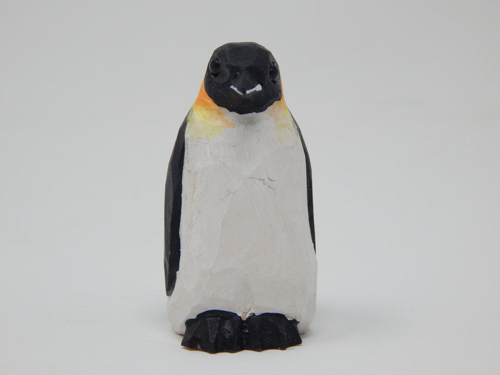 Handmade Wooden Penguin Figurine Ornament R906