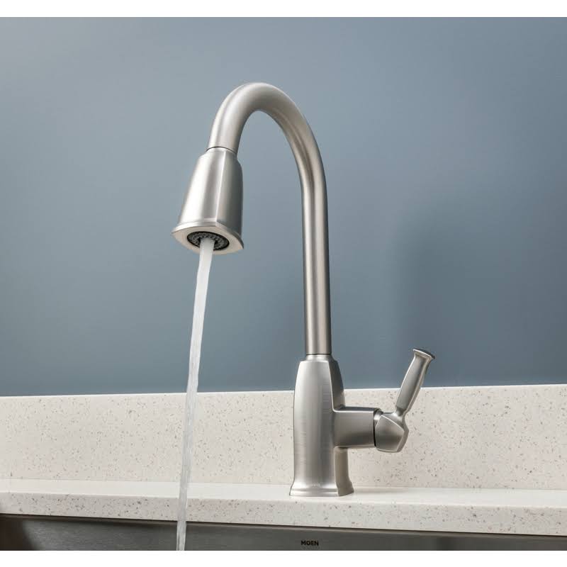 One Handle Stainless Steel Pulldown Kitchen Faucet D424022