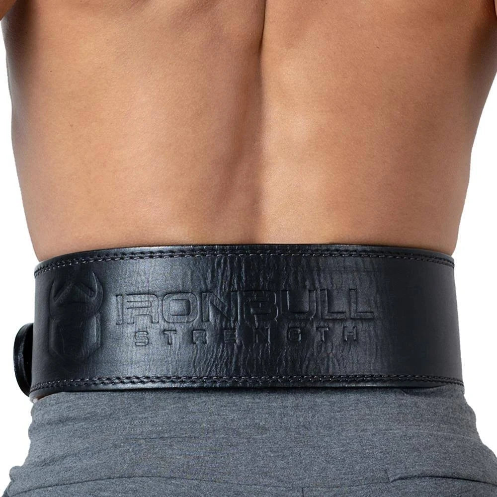 10mm Leather Powerlifting Belt, Single Prong, Black K6502