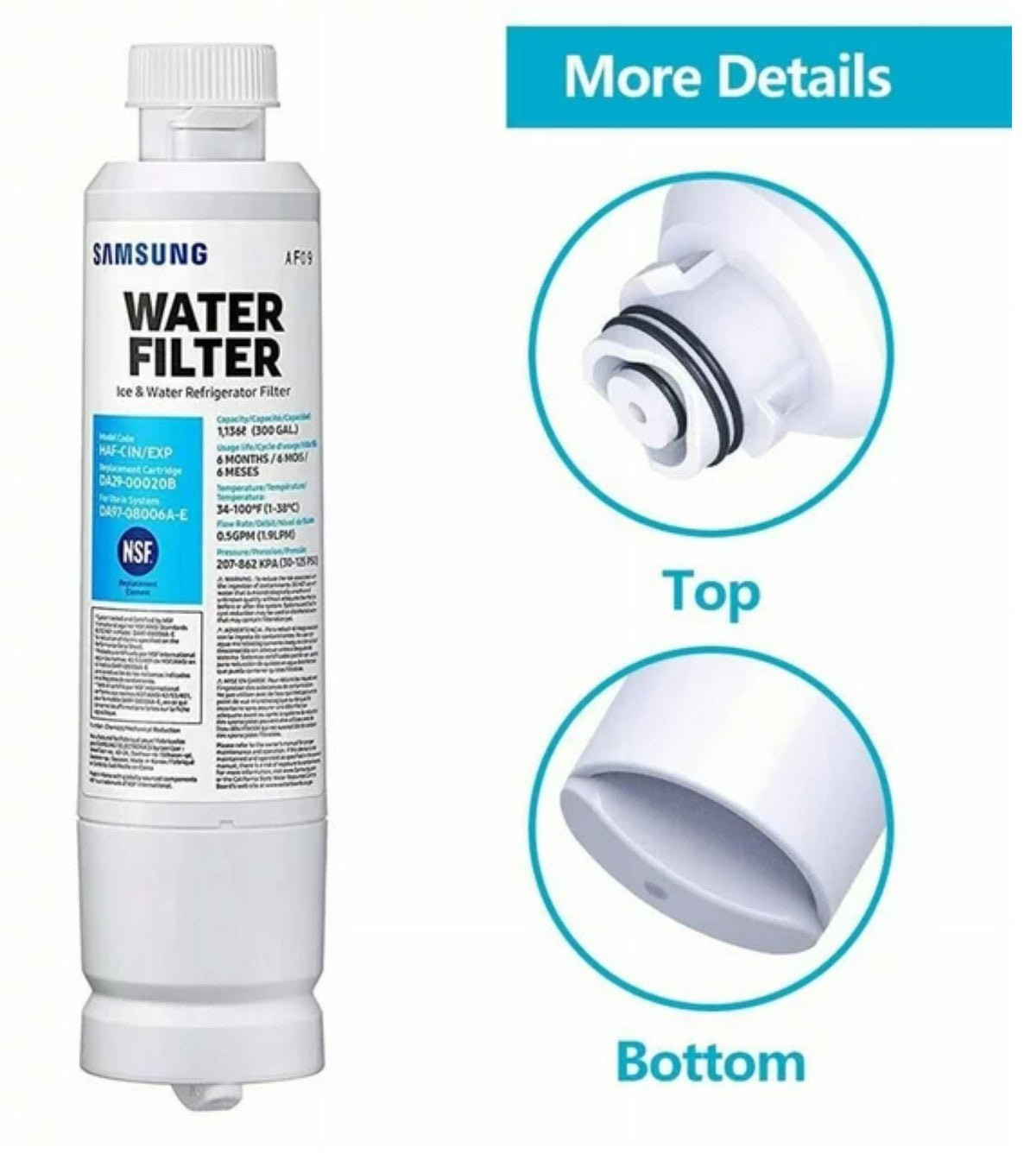 2 Pack Refrigerator Water Filter S204