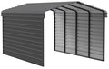 Galvanized Steel Carport Kit, 12' x 20' x 9', Charcoal W363
