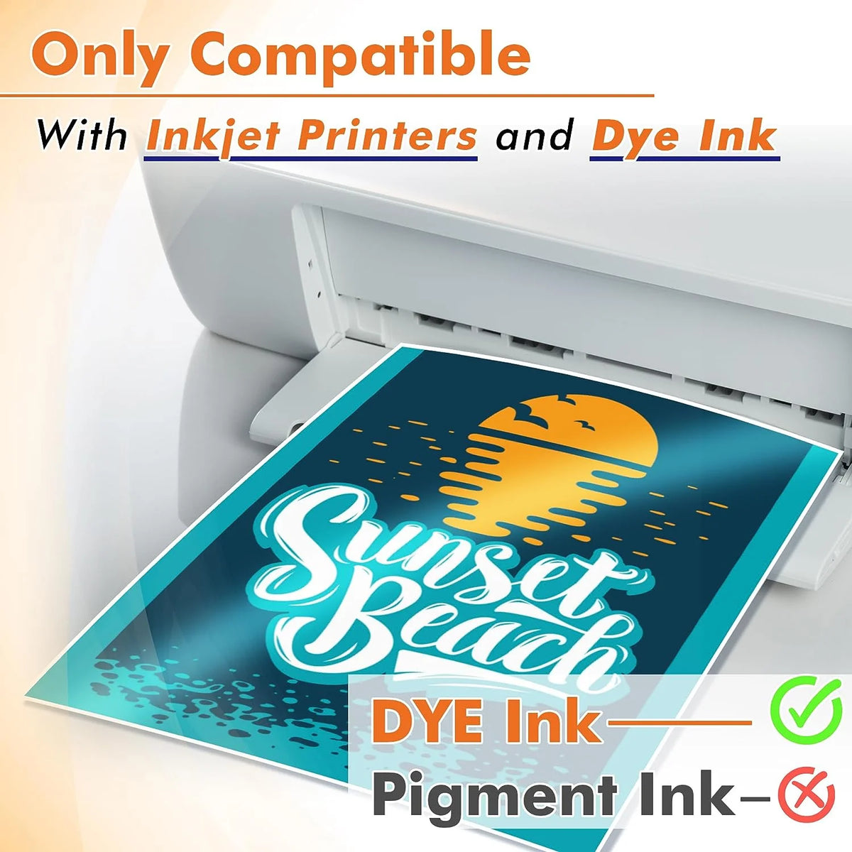 200 Sheets Glossy Inkjet Photo Printer Paper 8.5x11 Inches 30 LB 6Mil K489983