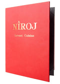 Deep Red Plush Casebound Menu S792