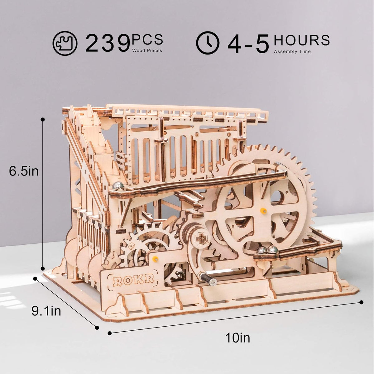 3D Wooden Puzzle Marble Run Model Building Kits Mechanical Puzzle Toy Pack of 2 H71766