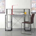 Gray Desk with Hutch T85867