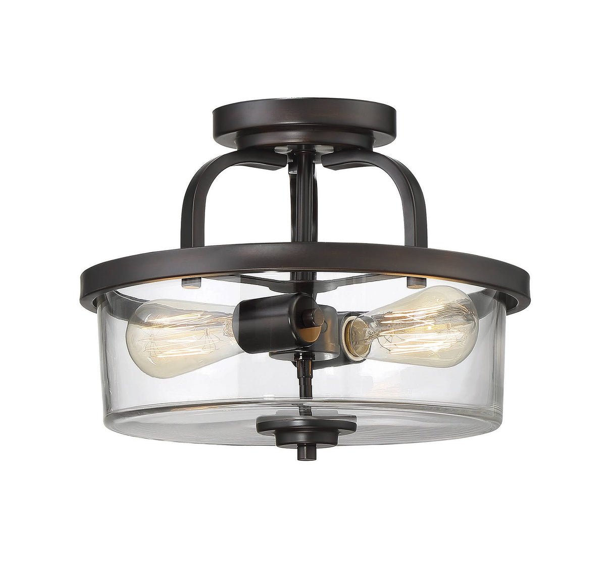 2 Light Semi Flush English Bronze R6942