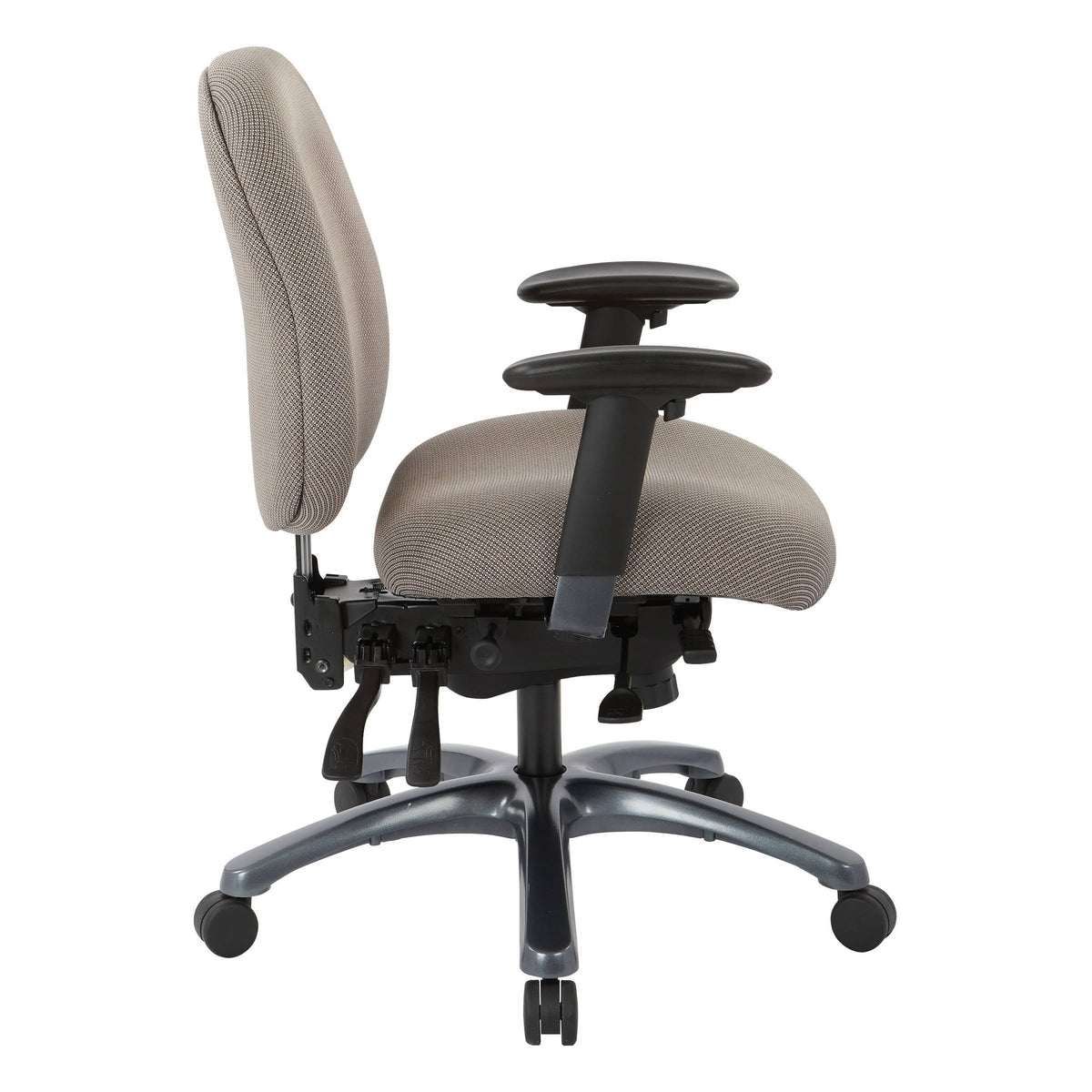 Jet Mid-Office Chair with Seat Slider and Titanium Finish Base A489177