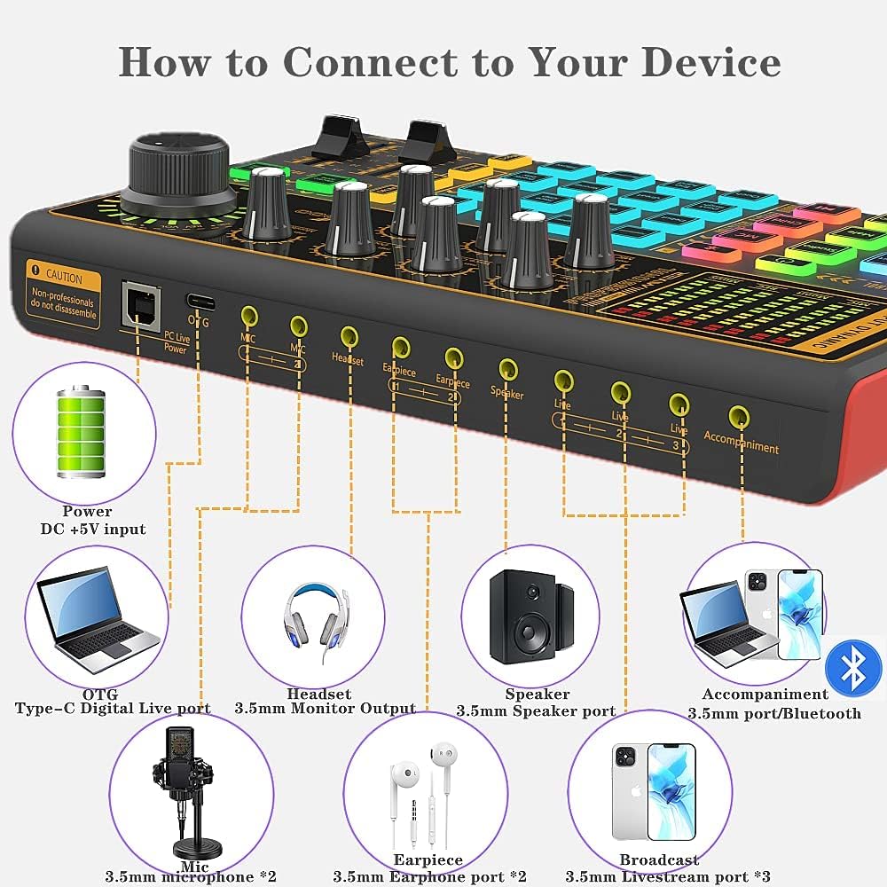 LED Light Voice Changer Sound Card with Multiple Sound Effects, Pack of 2 N2561