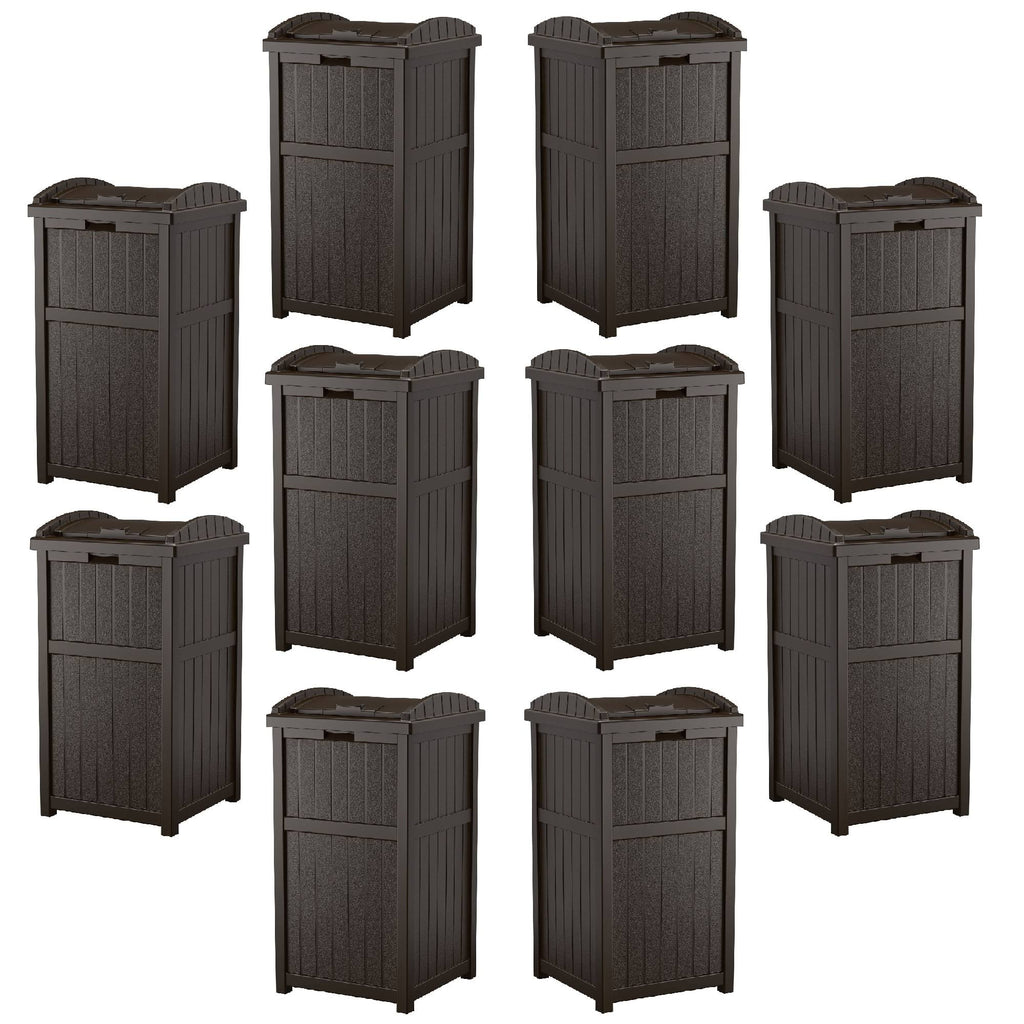 Outdoor Patio 33 Gal Trash Can Bin 10 Pack H795