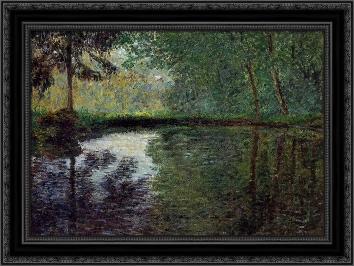 Black Ornate Wood Framed Canvas Art P55687