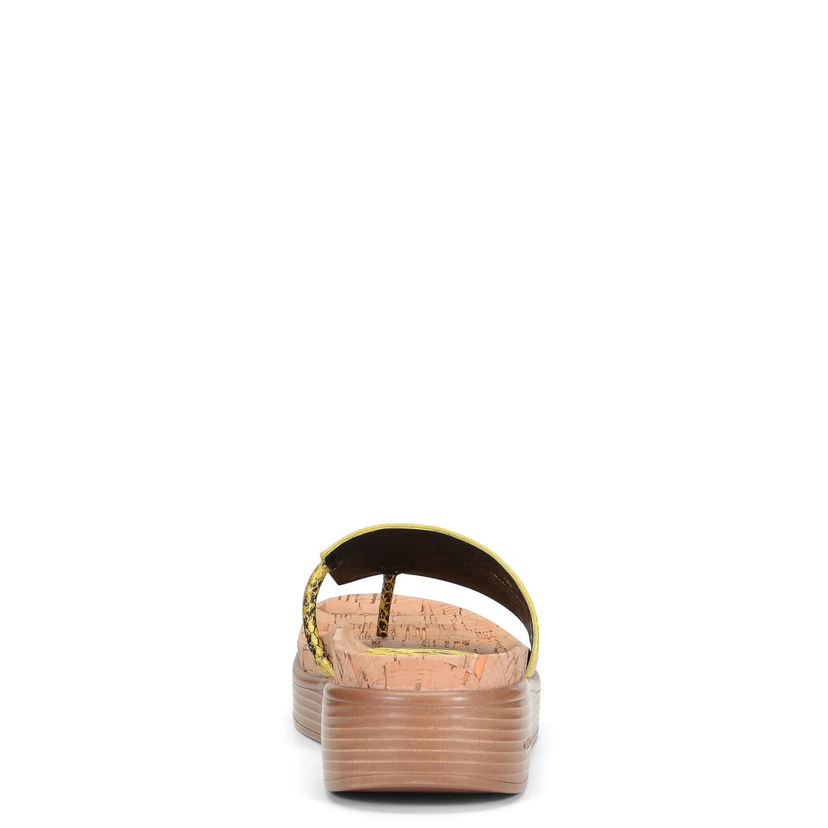 Snake-Embossed Leather Slide F7686