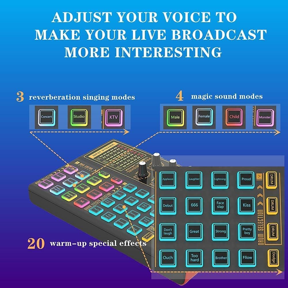 LED Light Voice Changer Sound Card with Multiple Sound Effects, Pack of 2 N2561
