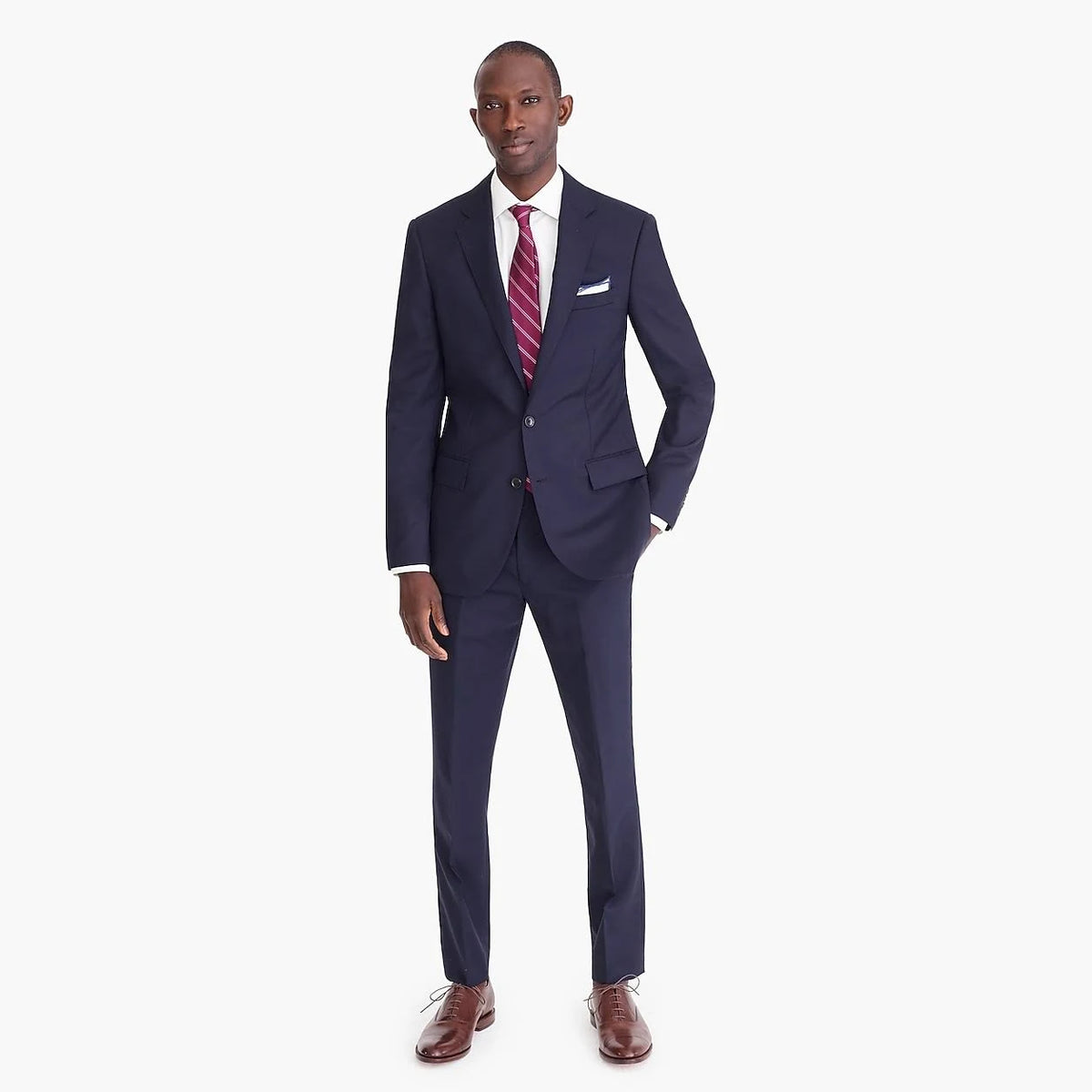 Slim-Fit Italian Wool Suit Pant I725