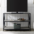 Slate Gray/Black Metal 3-Shelf Etagere Bookcase E166138