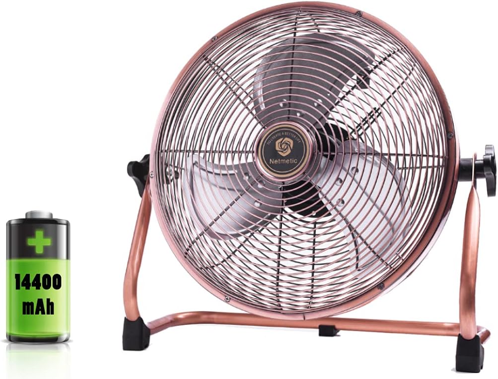 Cordless Rechargeable Floor Fan with USB Output P70216