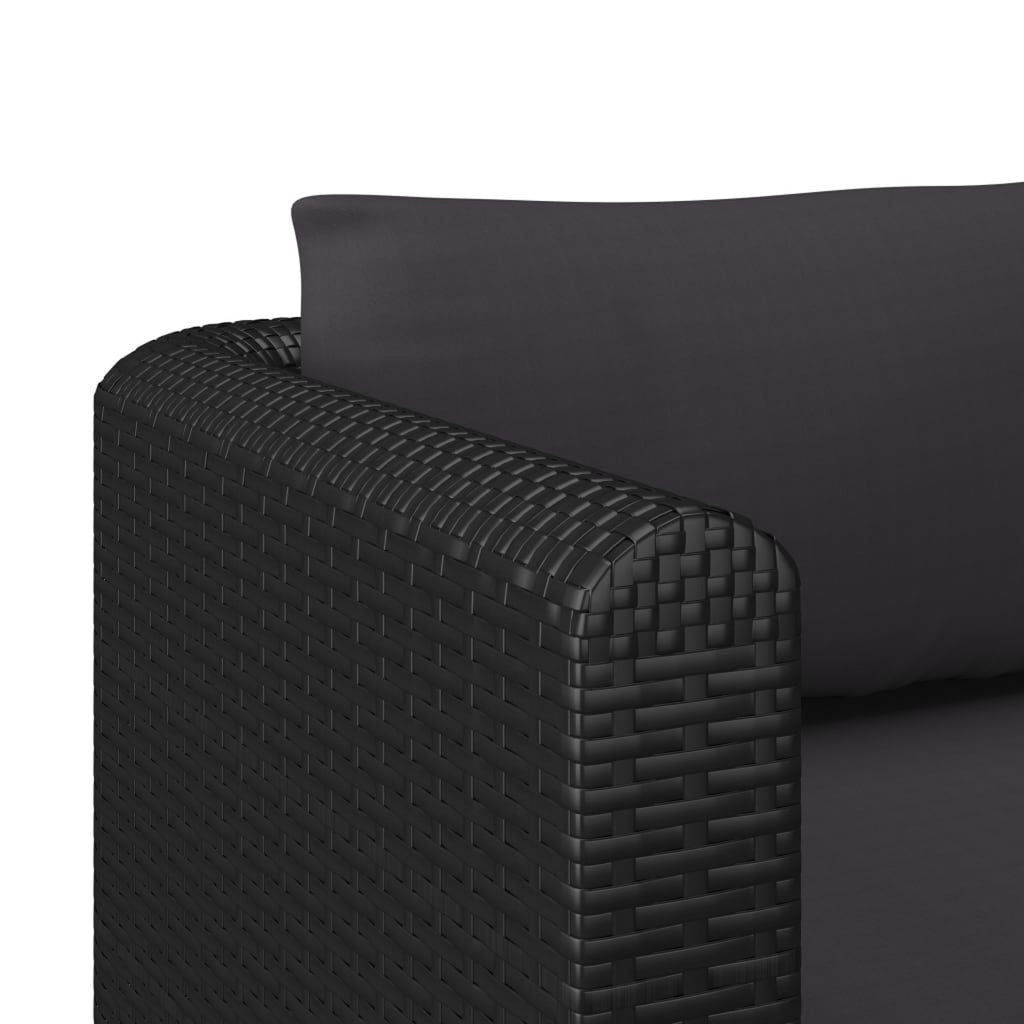 2 Piece Poly Rattan Patio Sofa Set with Cushions S7171