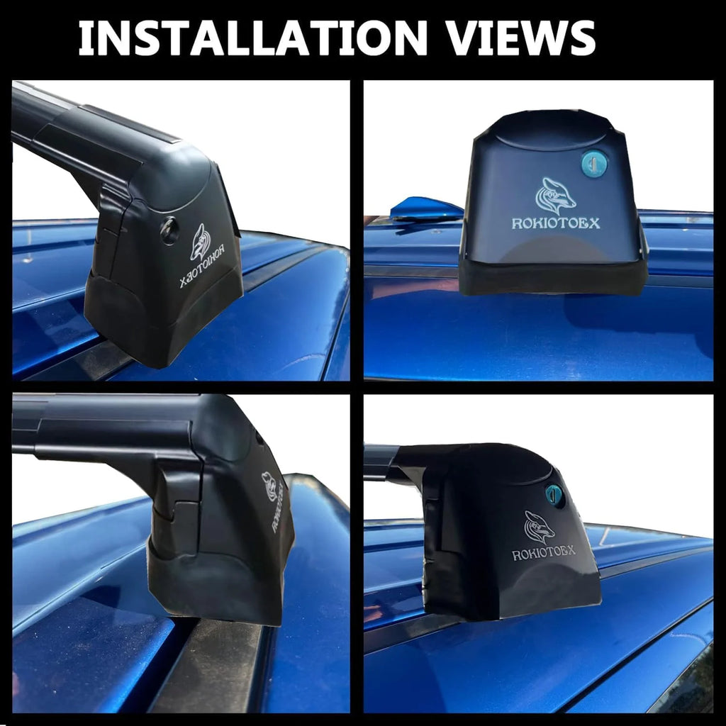 Black Lockable Roof Rack Crossbars L64790