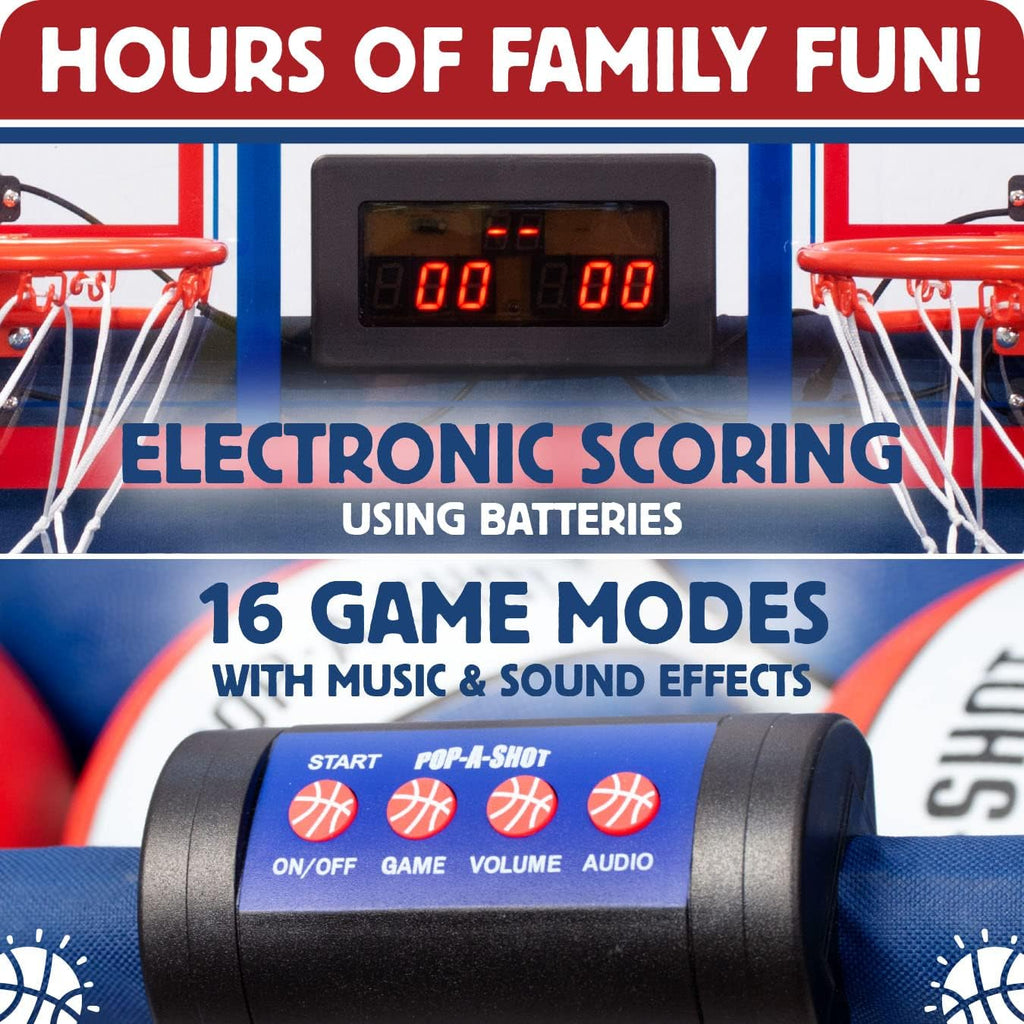 Indoor/Outdoor Dual Shot Basketball Arcade Game with Large LED Scoreboard M2087