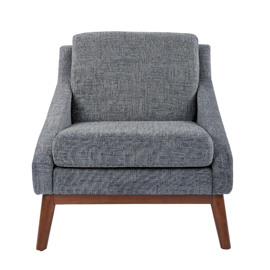 Navy Fabric Chair with Coffee Legs S7899