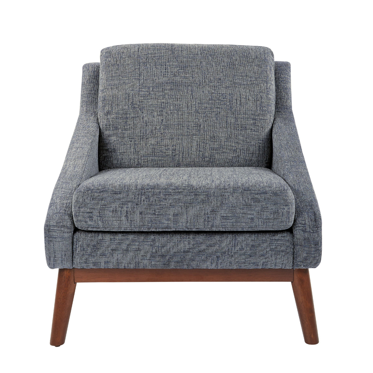 Navy Fabric Chair with Coffee Legs S7899