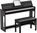 White Full Size Weighted Action Digital Piano with Bench T5175