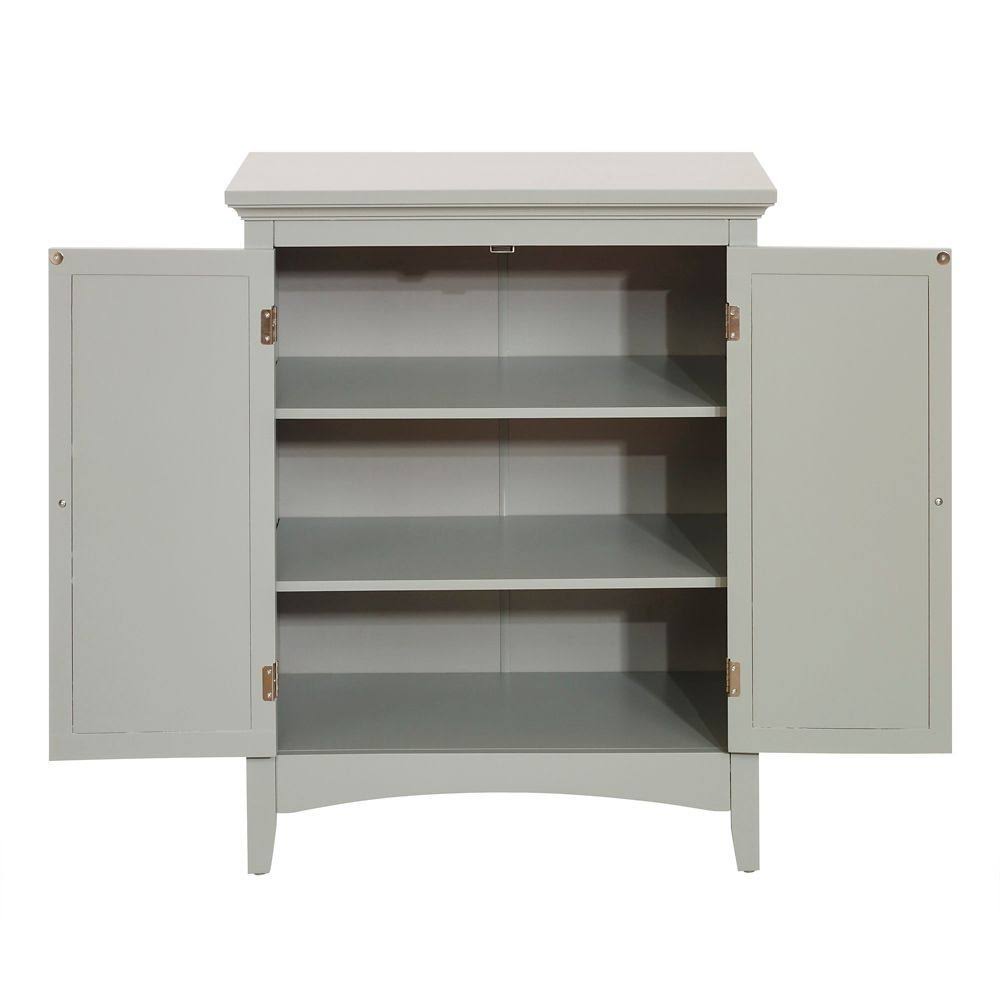 Grey Floor Cabinet with 2 Shutter Doors D2792