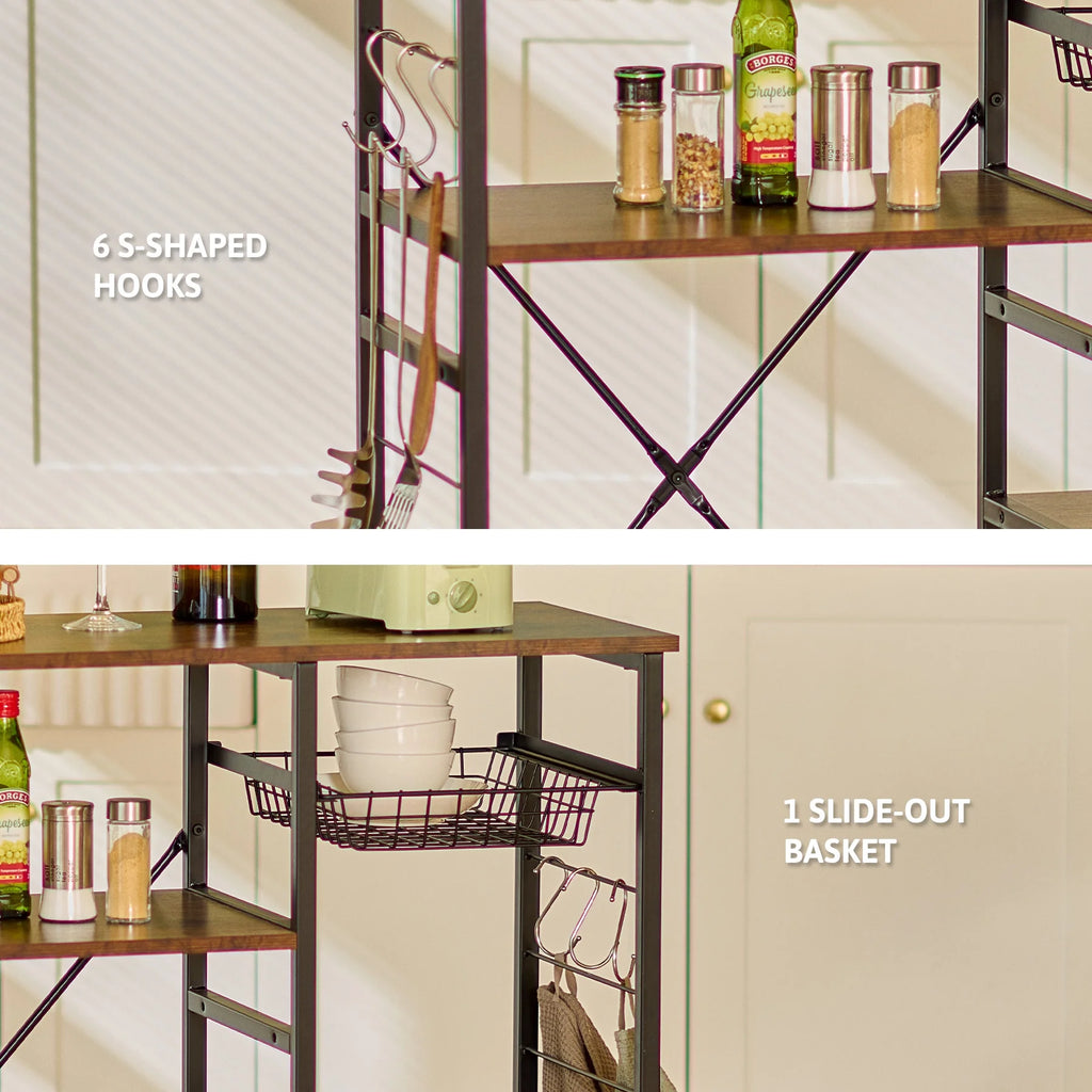 Baker’s Rack with Storage Basket Hooks K1886