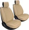 Gray Leather Non-Slip Car Seat Covers Full Set V1654
