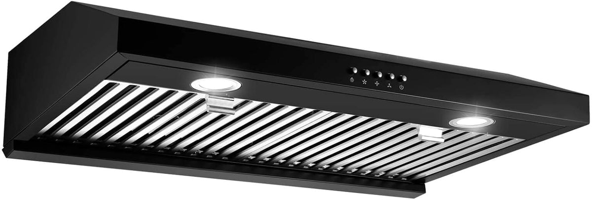 30 inch Stainless Steel Matte Black Under Cabinet Range Hood E217559