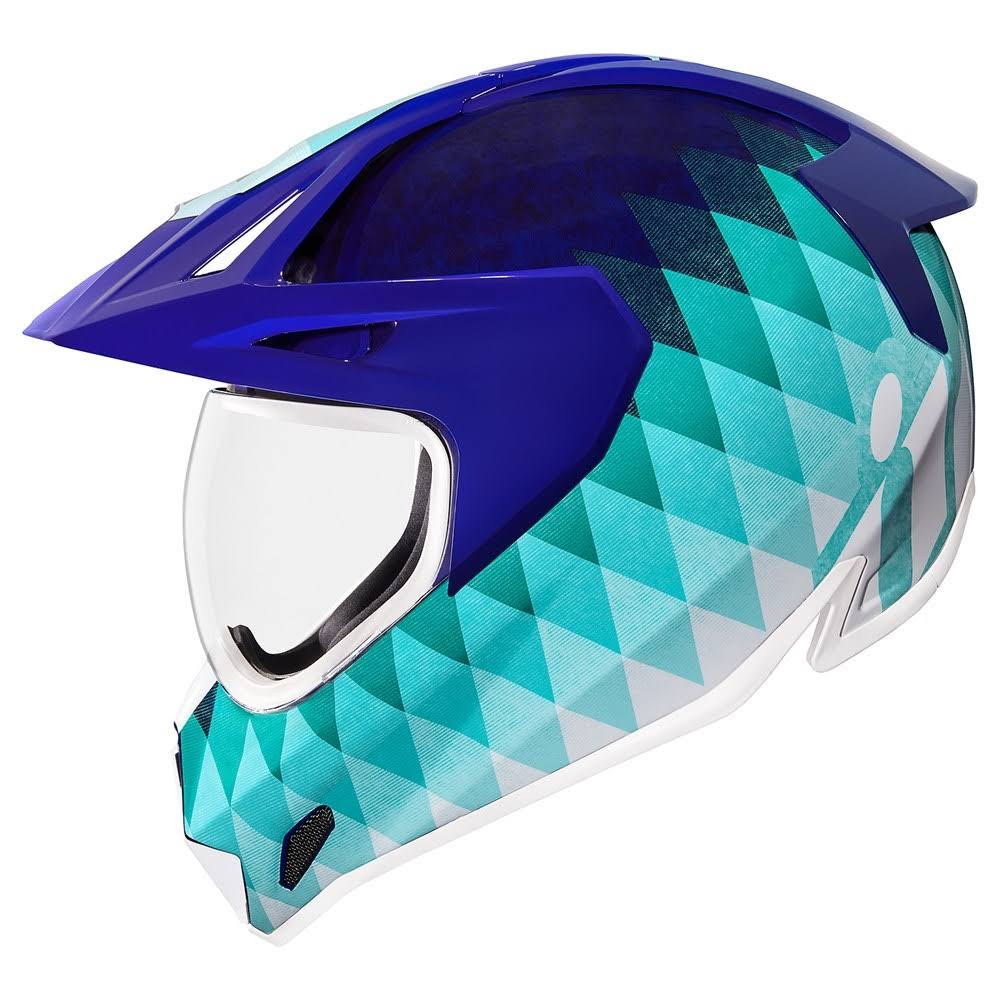 Dual Sport Motorcycle Helmet - Hello Sunshine Blue - X-Small O208
