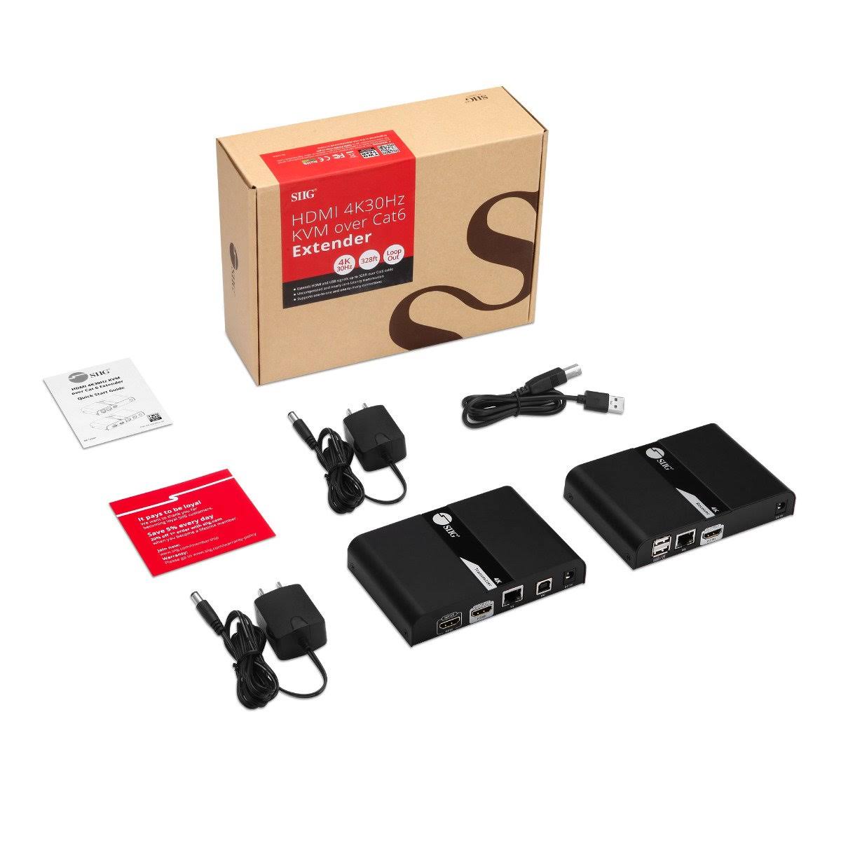 HDMI 4K30Hz KVM over Cat 6 A/V/USB Extender N262525