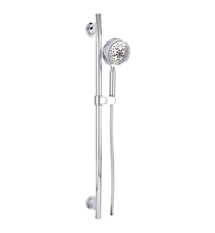 Brushed Nickel Slide Bar Assembly with 5 Function Handshower D471