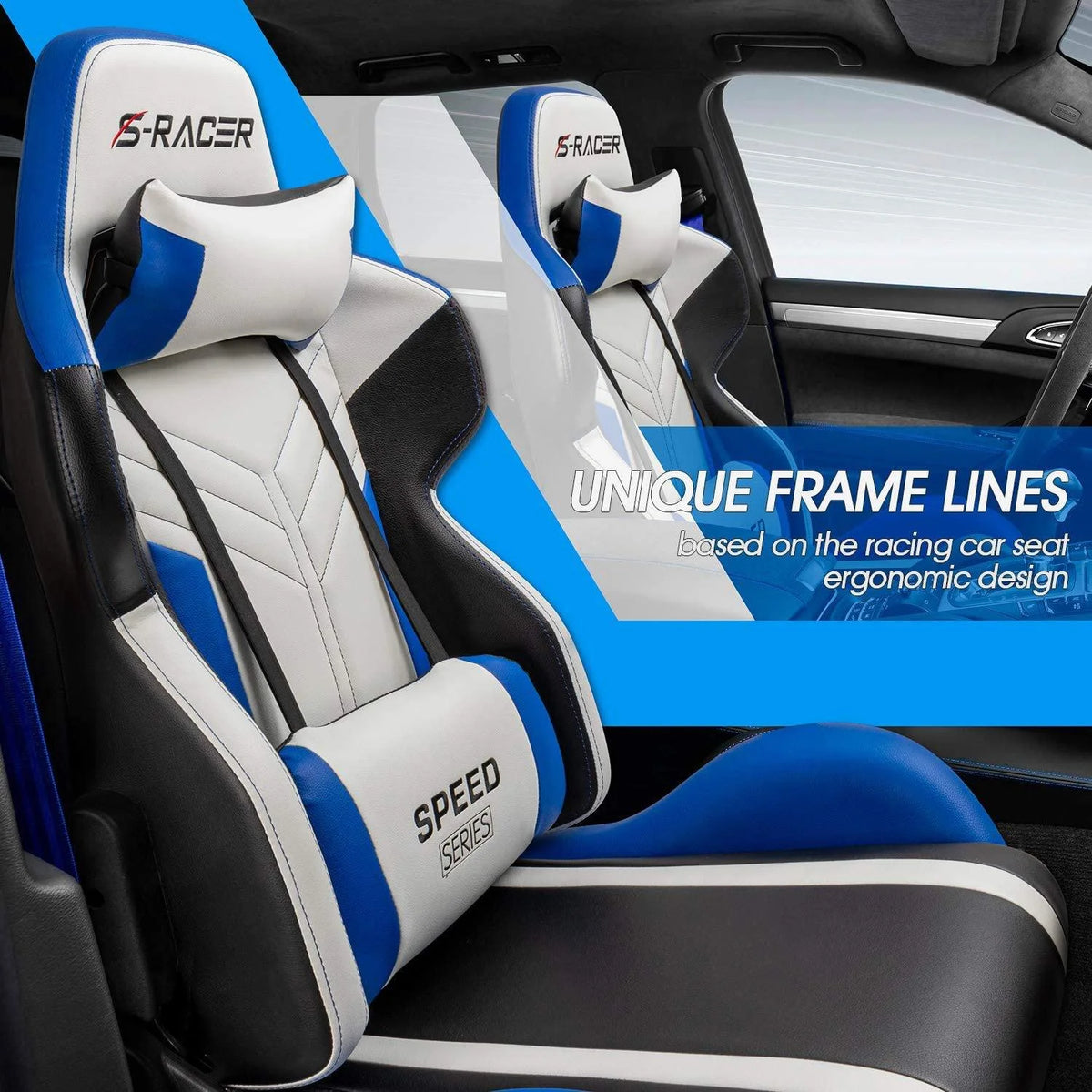 Ergonomic High Back PU Leather Gaming Chair J42769
