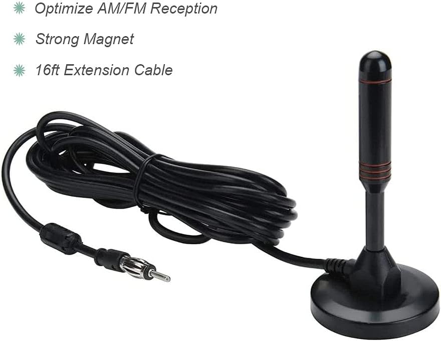 16ft Magnetic Am Fm Car Antenna with Magnetic Base J4611