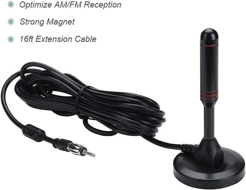16ft Magnetic Am Fm Car Antenna with Magnetic Base J4611